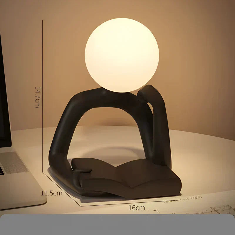 Nemsk | NovaMuse Reading Figure Table Lamp for Books with Sculptural Design