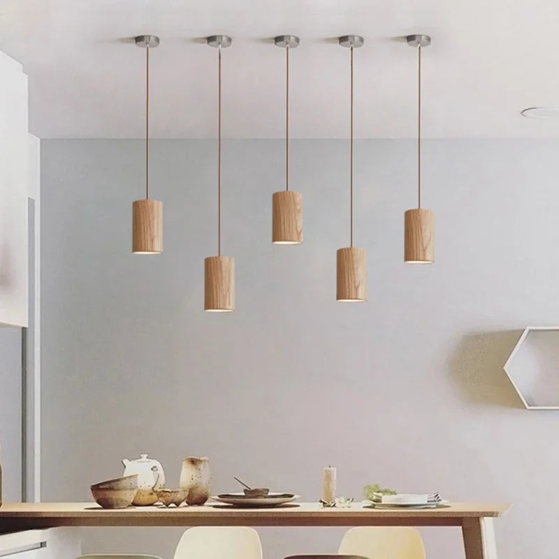 Nemsk | ArborLux Nordic Wood Pendant Light With Warm LED Glow for Dining