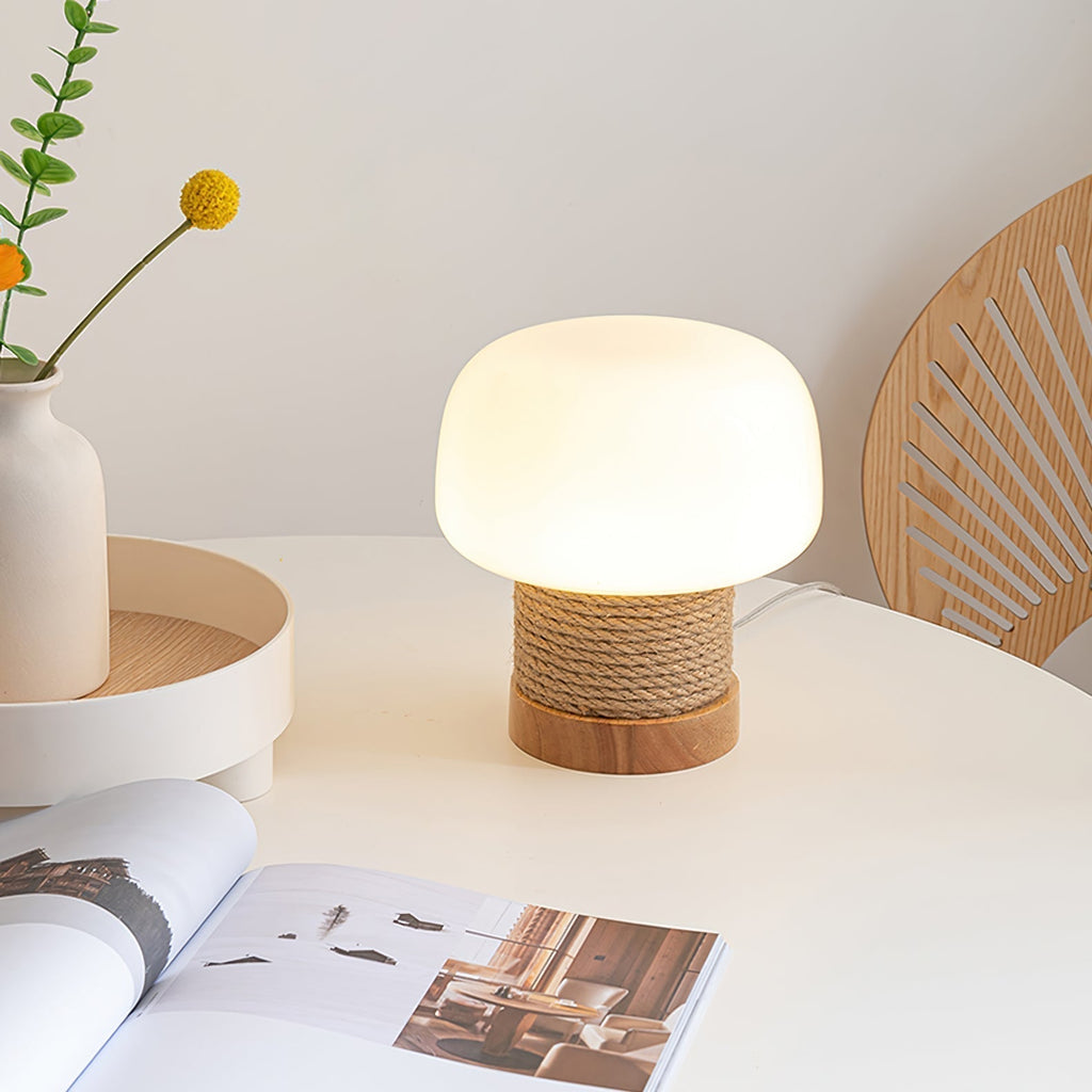 Nemsk | LumaNest Modern Minimalist LED Table Lamp With Wood Base