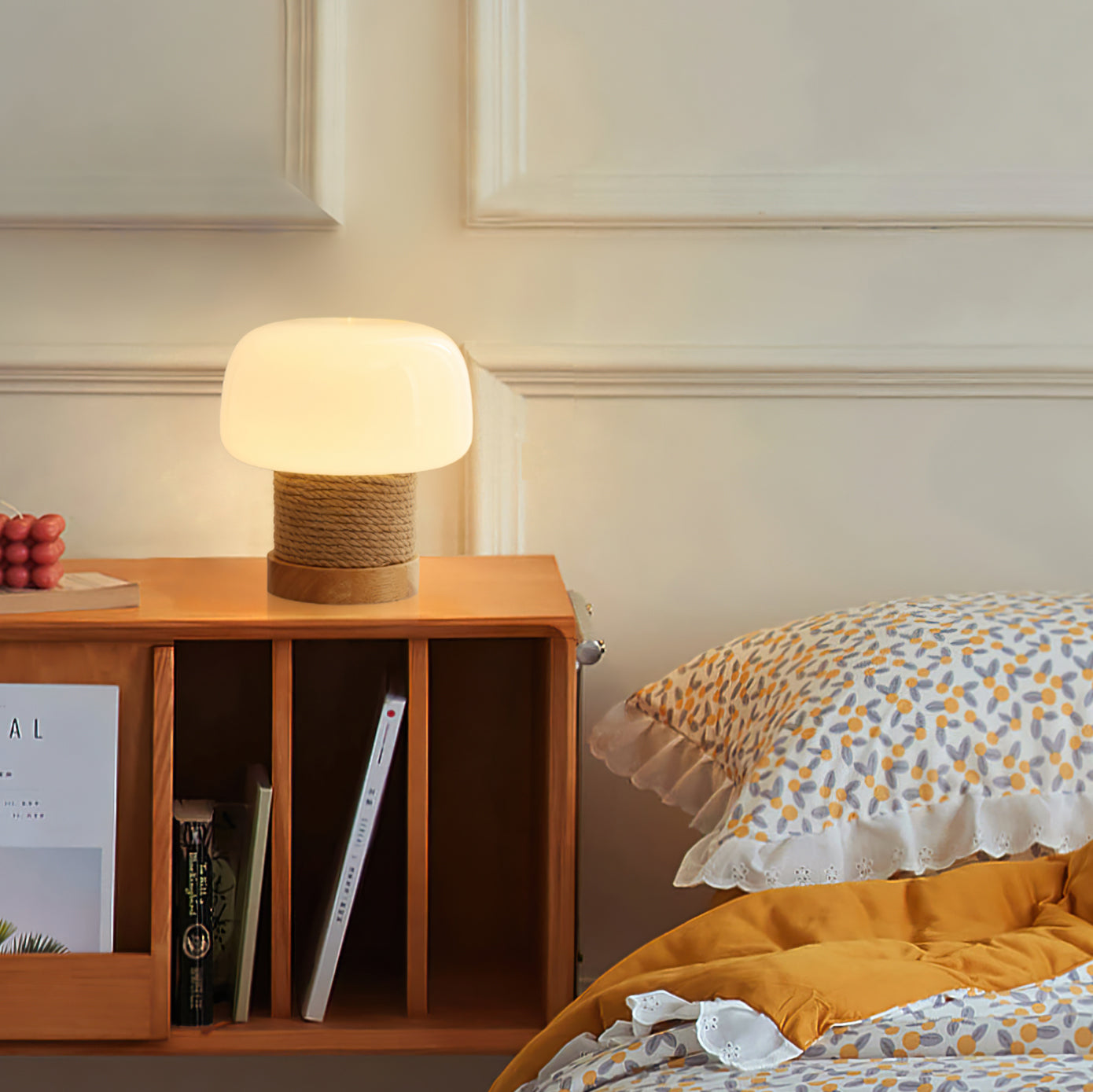 Nemsk | LumaNest Modern Minimalist LED Table Lamp With Wood Base