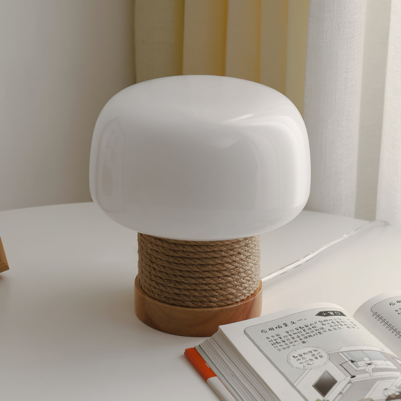 Nemsk | LumaNest Modern Minimalist LED Table Lamp With Wood Base