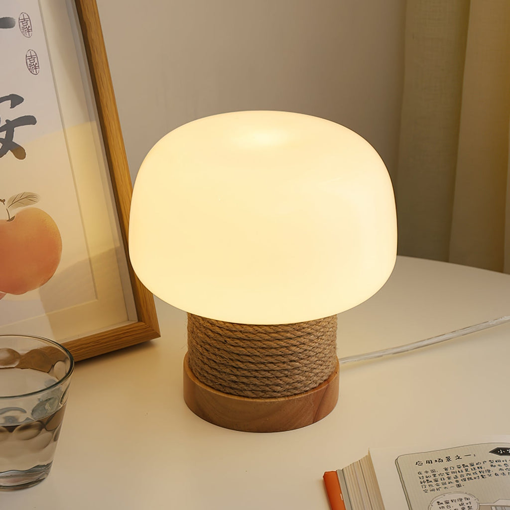 Nemsk | LumaNest Modern Minimalist LED Table Lamp With Wood Base