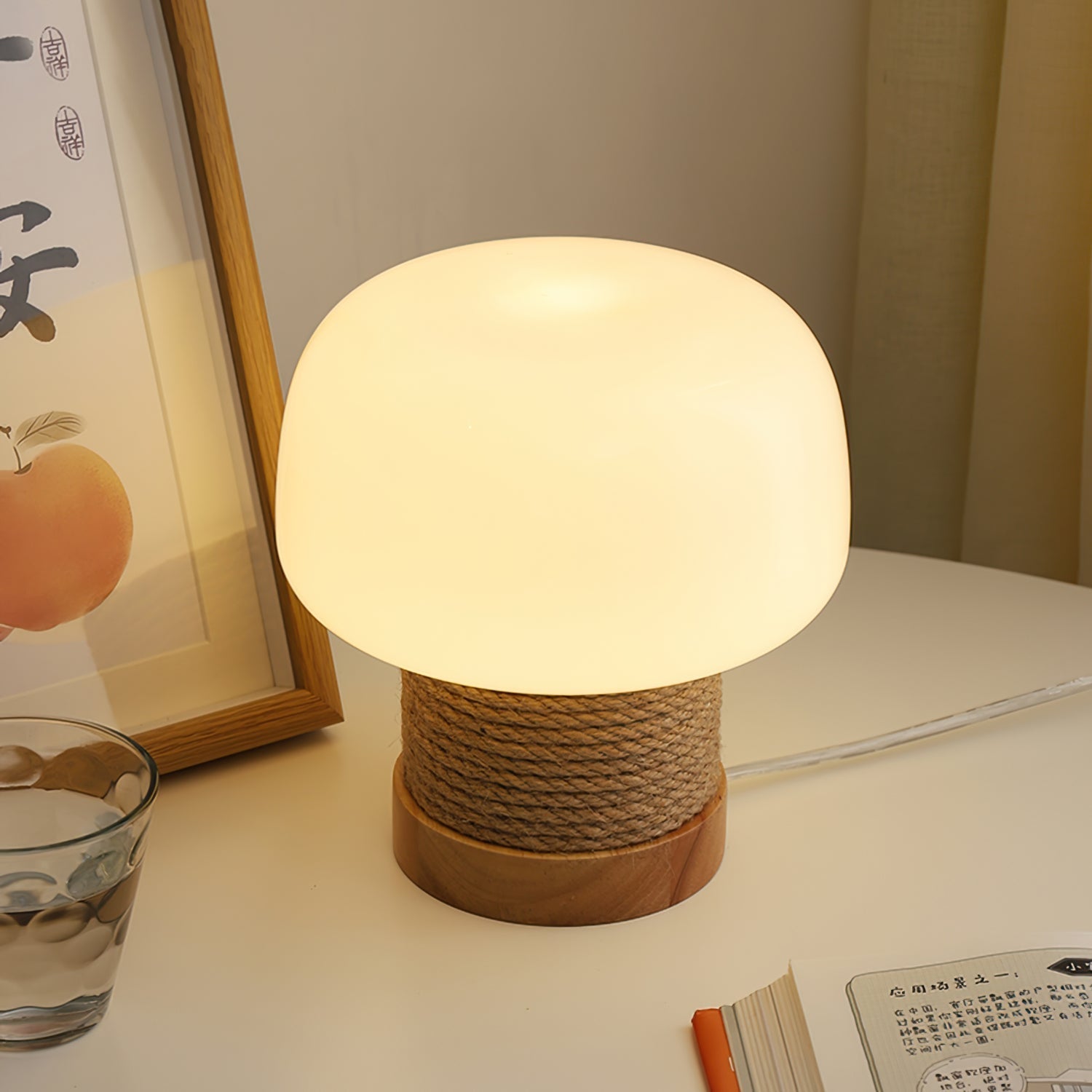 Nemsk | LumaNest Modern Minimalist LED Table Lamp With Wood Base