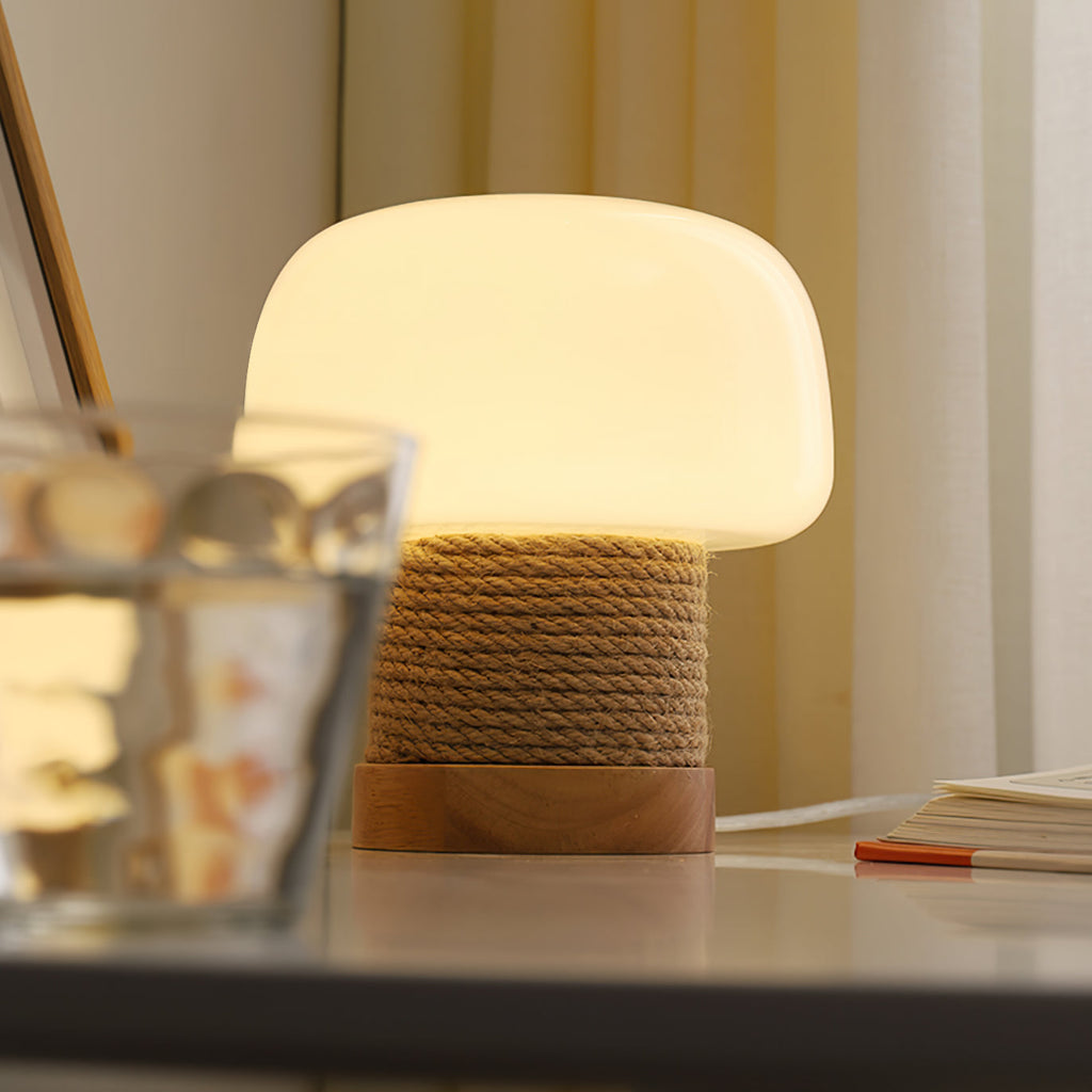 Nemsk | LumaNest Modern Minimalist LED Table Lamp With Wood Base