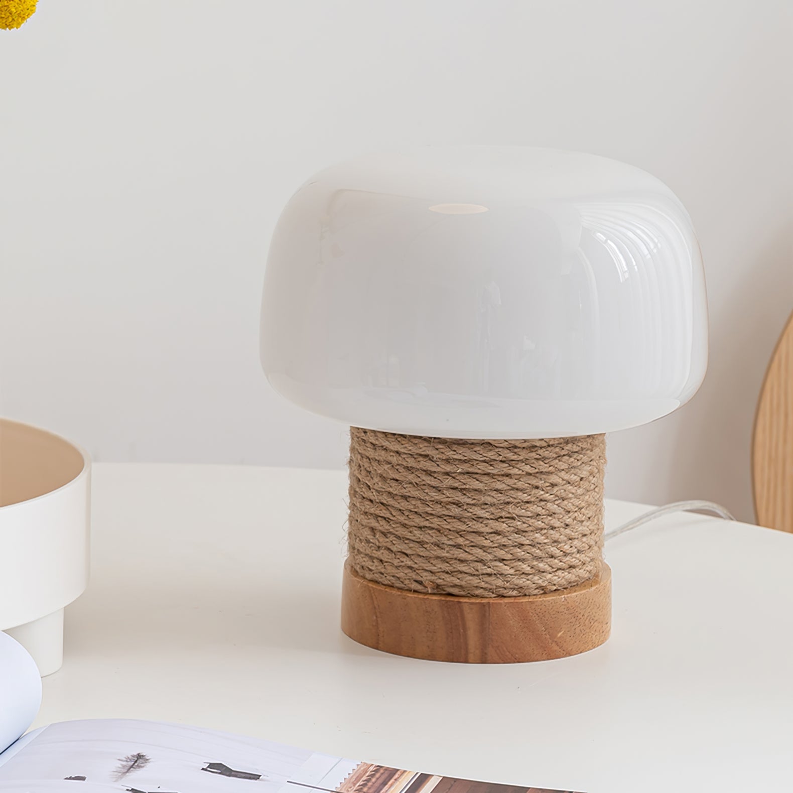 Nemsk | LumaNest Modern Minimalist LED Table Lamp With Wood Base