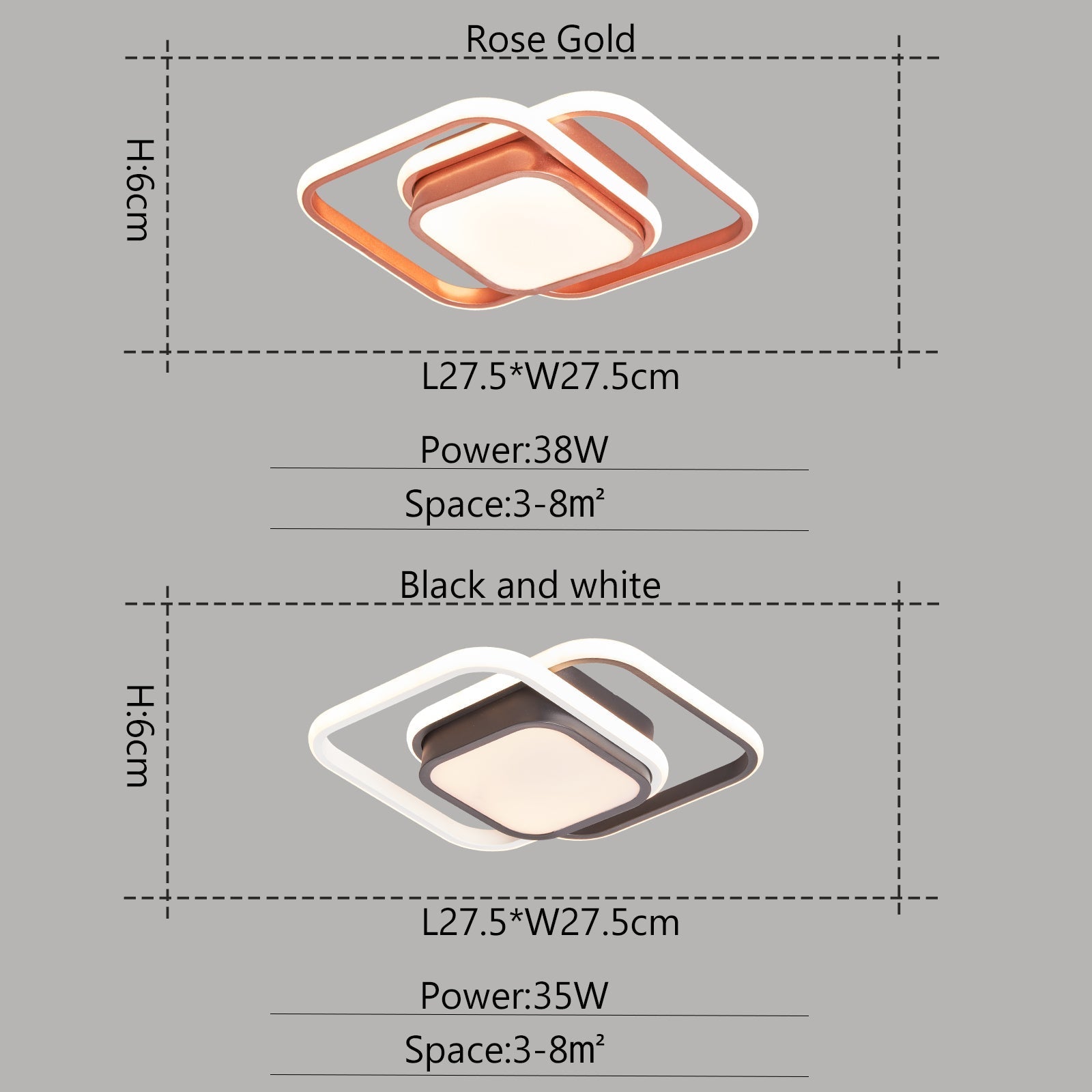 LumeraLux Modern LED Ceiling Light for Living Spaces