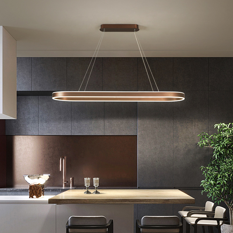 Nemsk | Aurelle Rose Gold Kitchen Pendant Light With Glass Shade