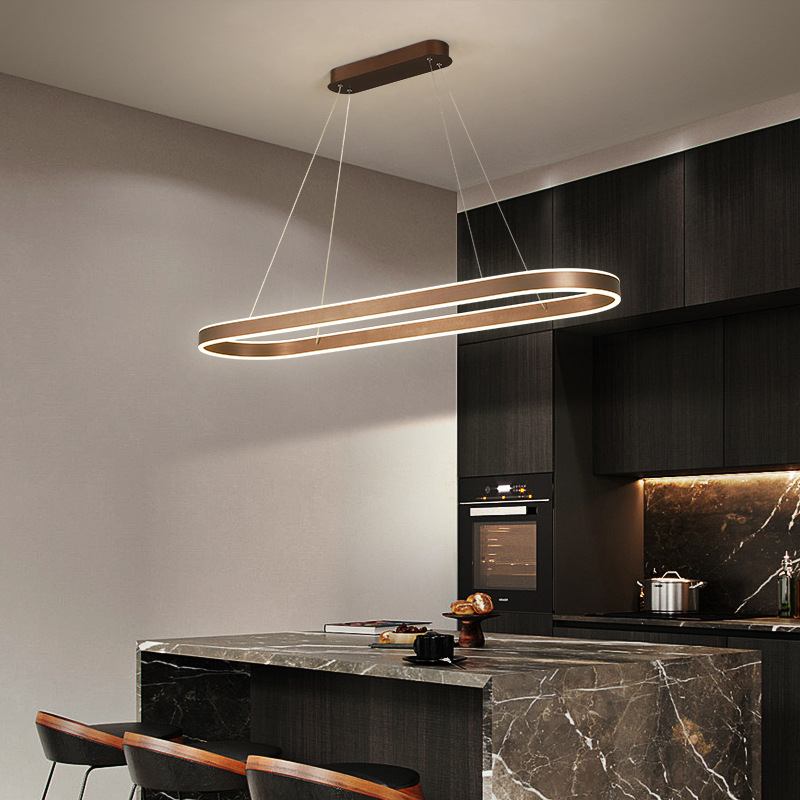 Nemsk | Aurelle Rose Gold Kitchen Pendant Light With Glass Shade