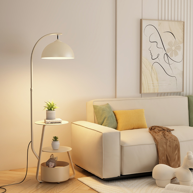 Nemsk | Nordic Glow Floor Lamp With Built In Storage For Living Rooms