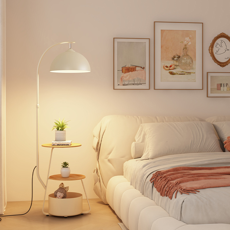 Nemsk | Nordic Glow Floor Lamp With Built In Storage For Living Rooms