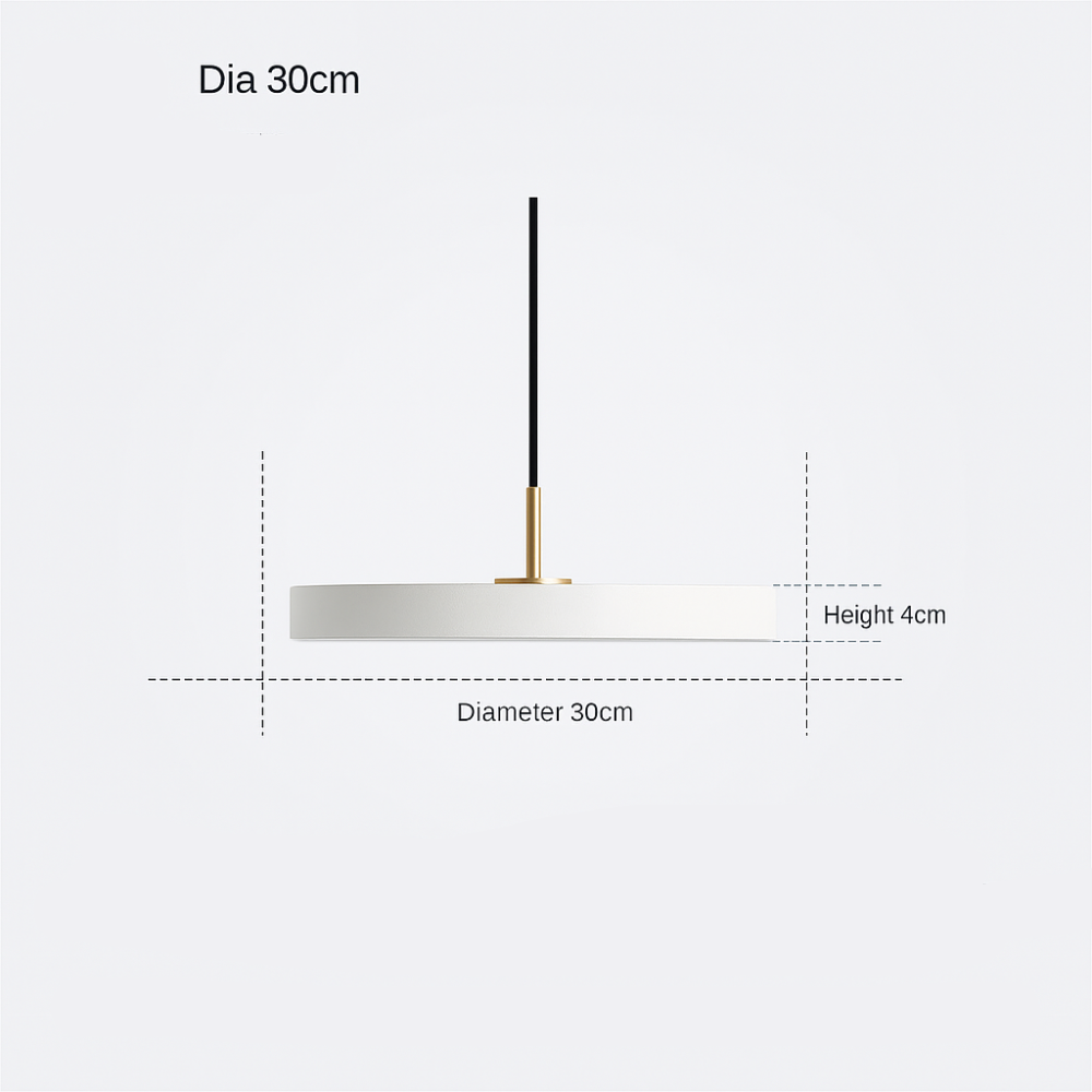 Nemsk | Aurelin | Rund Minimalistisk LED Pendellampe