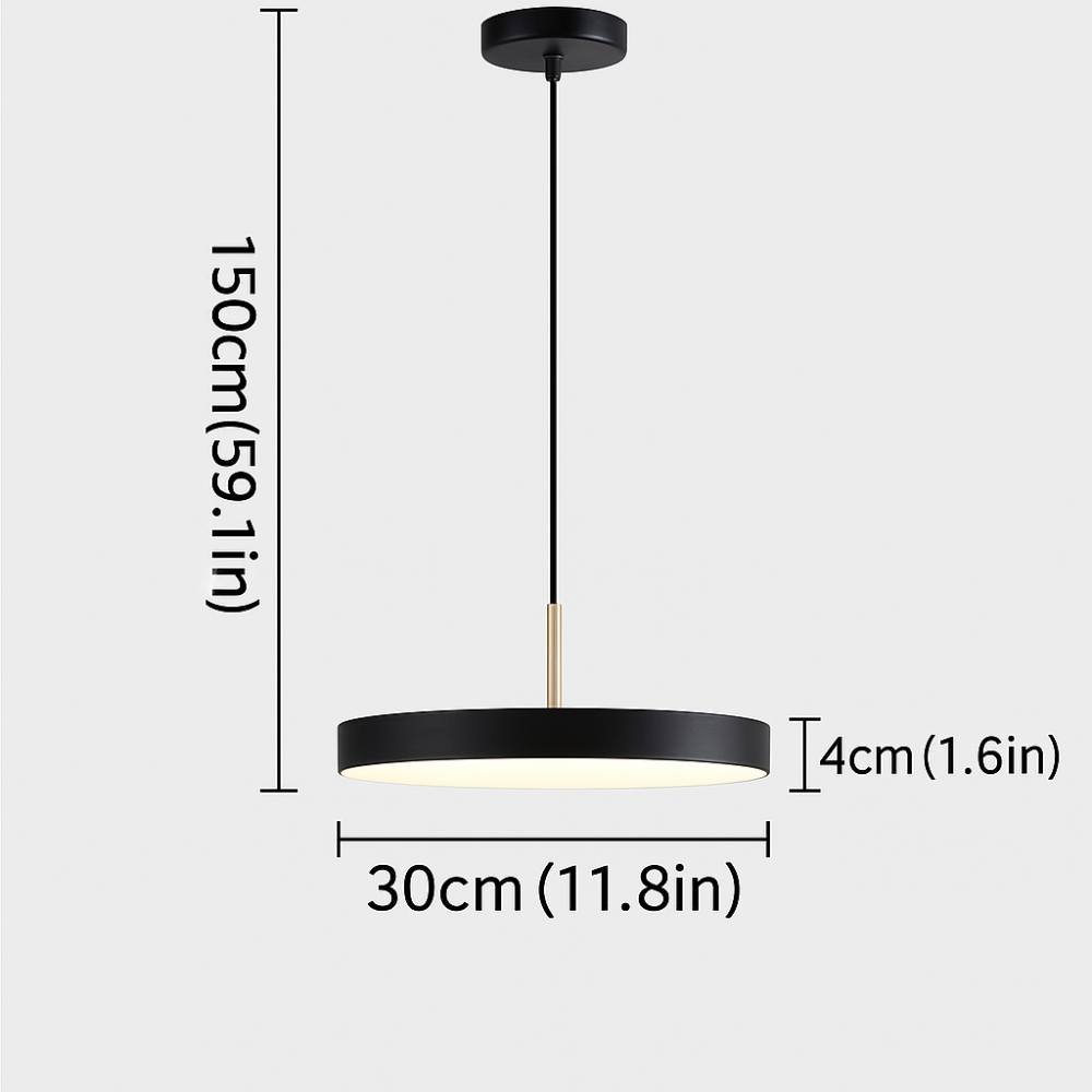 Nemsk | Aurelin | Rund Minimalistisk LED Pendellampe