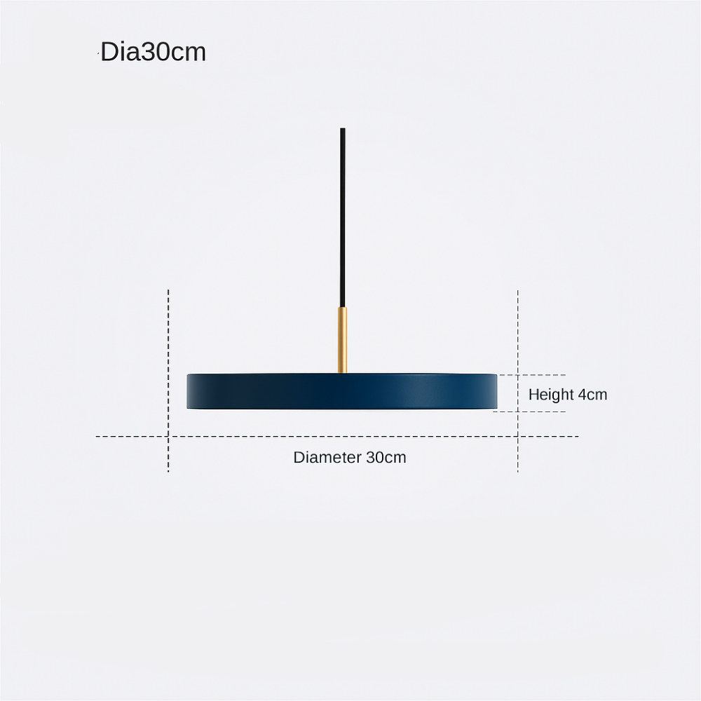 Nemsk | Aurelin | Rund Minimalistisk LED Pendellampe