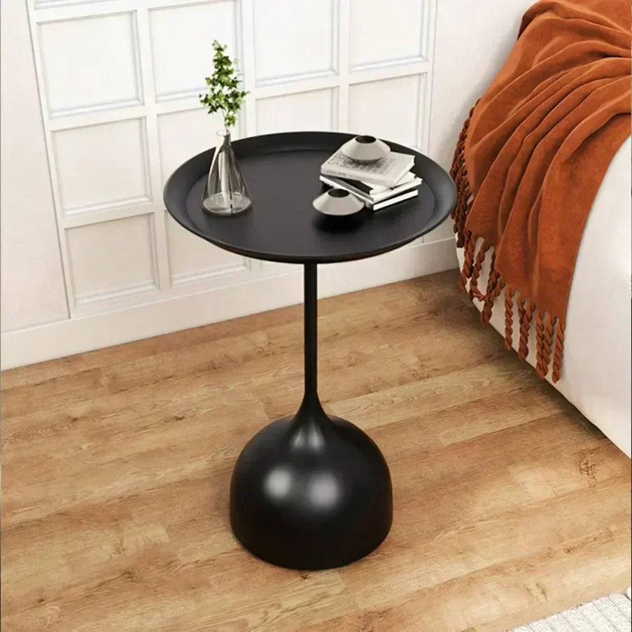 Nemsk | Kerrin Compact Scandinavian Round Metal Accent Side Table
