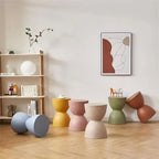 Nemsk | Lunvera Nordic Hourglass Low Plastic Stool, Multipurpose