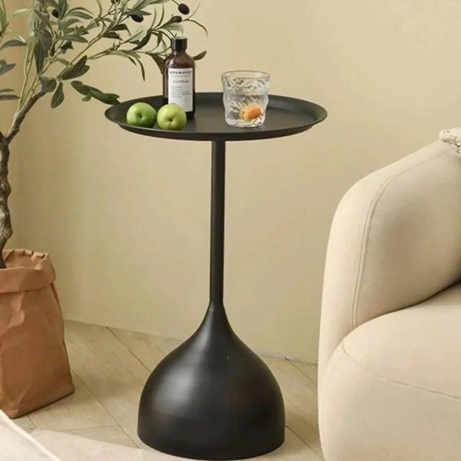 Nemsk | Kerrin Compact Scandinavian Round Metal Accent Side Table