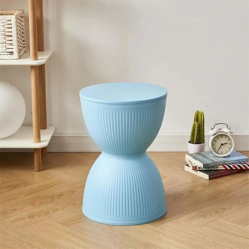 Nemsk | Lunvera Nordic Hourglass Low Plastic Stool, Multipurpose