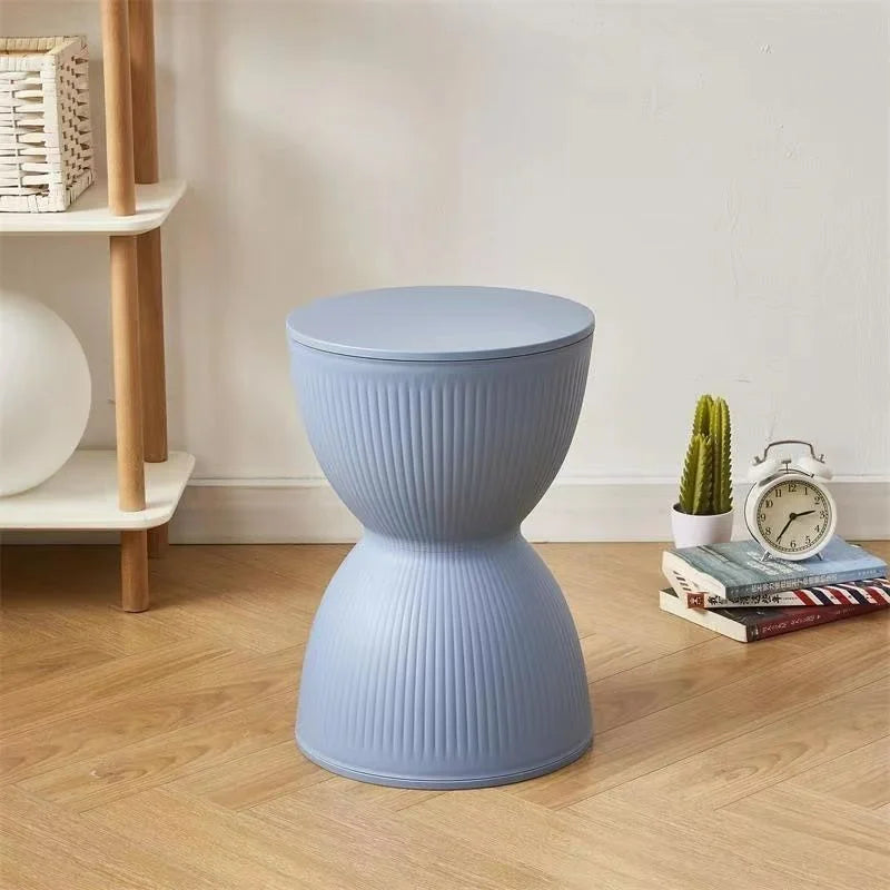 Nemsk | Lunvera Nordic Hourglass Low Plastic Stool, Multipurpose