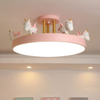 StarWhim Unicorn Kids Ceiling Light With Dimmable LED Metal And Wood