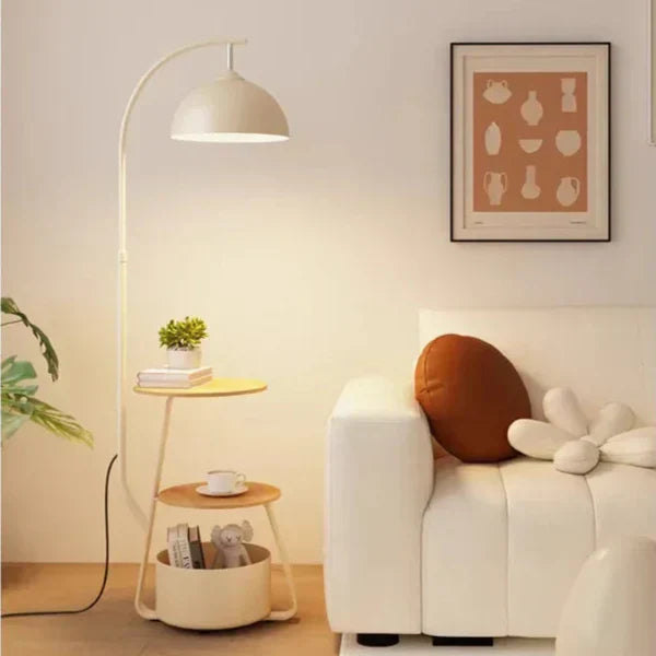 Nemsk | Nordic Glow Floor Lamp With Built In Storage For Living Rooms