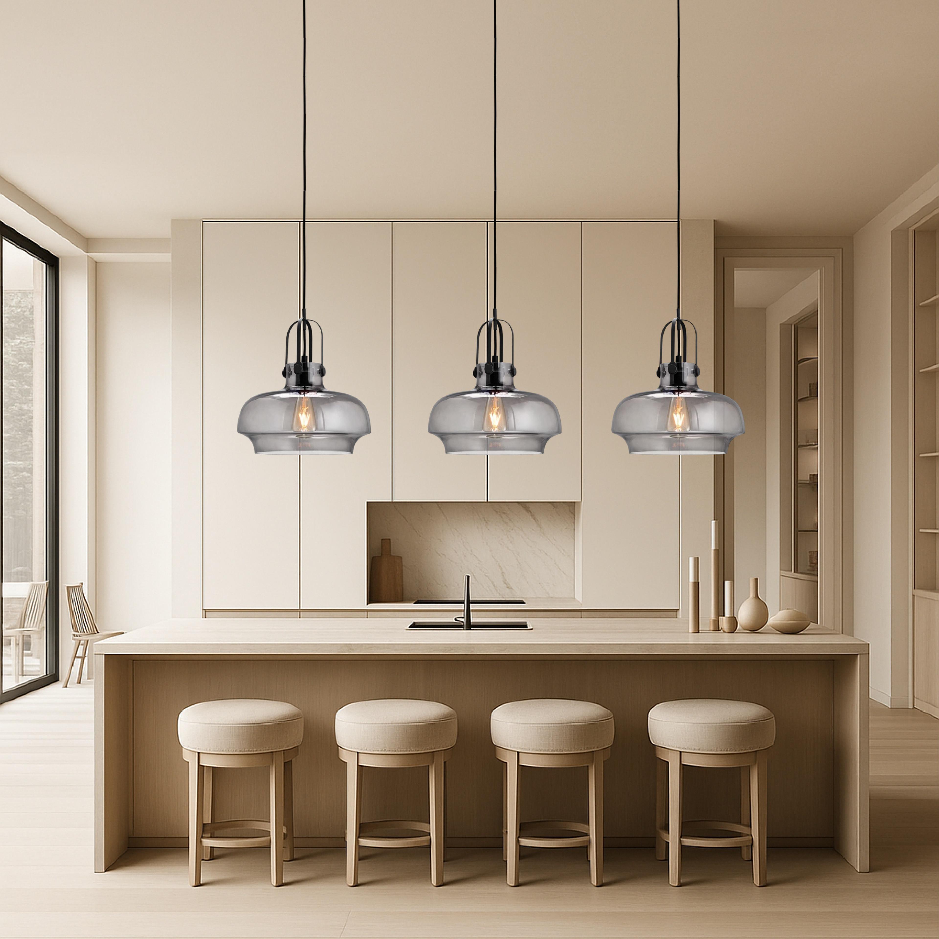 Nemsk | Valeon Industrial Loft Pendant Light With Metal Finish