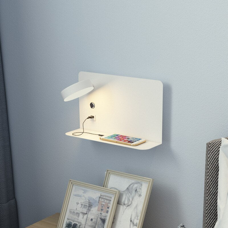 Nemsk | NovaBeam Adjustable LED Bedside Wall Lamp With USB Charger