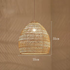 Nemsk | Aurelia Handwoven Natural Wicker Pendant Light for Dining