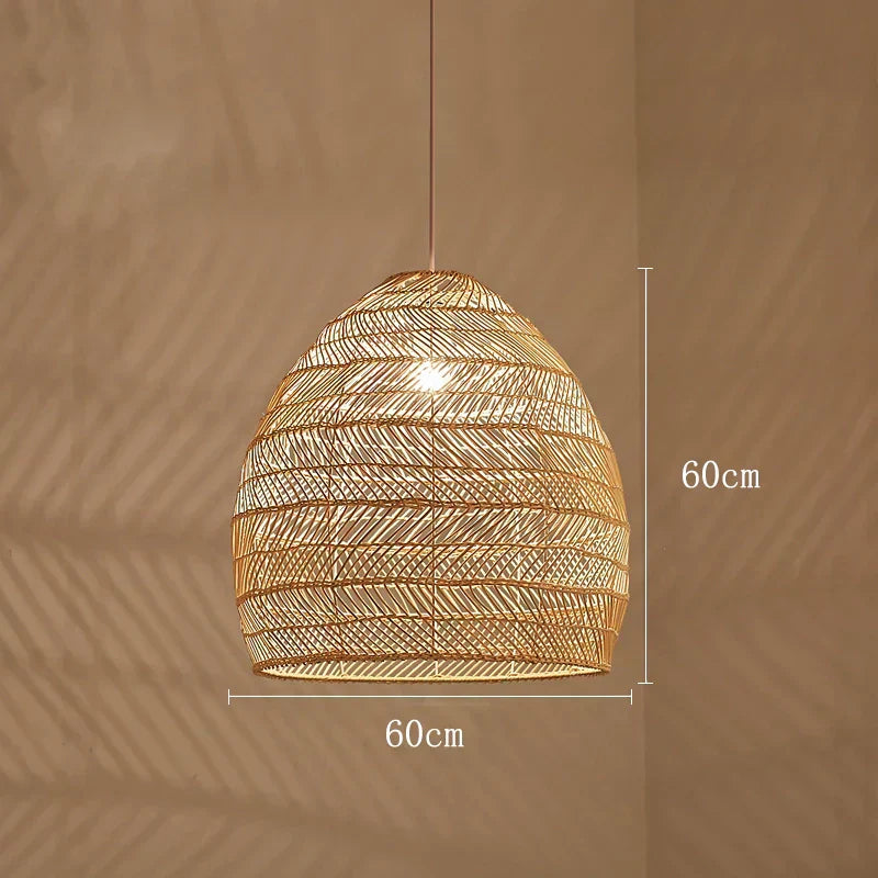 Nemsk | Aurelia Handwoven Natural Wicker Pendant Light for Dining