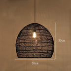 Nemsk | Aurelia Handwoven Natural Wicker Pendant Light for Dining