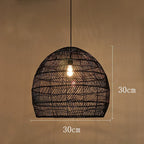 Nemsk | Aurelia Handwoven Natural Wicker Pendant Light for Dining